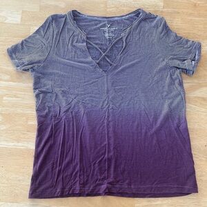 Sm AE purple ombré tee